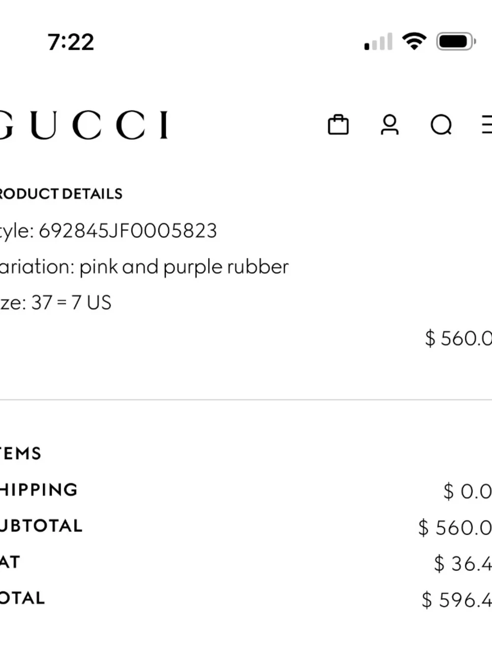 Gucci rubber platform